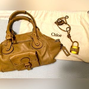 Chloe original leather Paddington bag with padlock and key